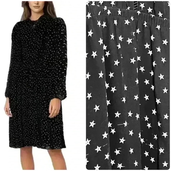 Torrid Balck with White Stars Long Sleeve Dress Size 3 - Picture 1 of 11